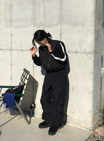 LINE HALF ZIP-UP KNIT